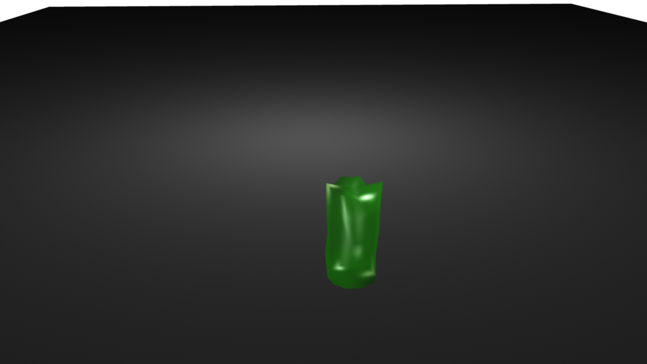 a render of a squashed cylinder